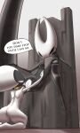 absurd_res anthro arthropod bdsm between_legs blush bodily_fluids butt chair collar cunnilingus darkmageorigin dialogue digital_drawing_(artwork) digital_media_(artwork) dominant dominant_female duo english_text featureless_chest female female/female furniture genitals gold_(metal) gold_collar hi_res hollow_knight:_silksong hollow_knight_(franchise) hornet_(hollow_knight) kneeling lace_(hollow_knight:_silksong) looking_pleasured metal_collar motion_lines narrowed_eyes nude on_chair oral saliva segmented_body sex shaking sitting sitting_on_chair sitting_on_throne speech_bubble spread_legs spreading team_cherry text throne tongue vaginal vulva wearing_collar