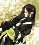  androgynous black_hair eyes_closed haku_(naruto) japanese_clothes long_hair male male_focus naruto solo suzukko trap 