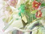  black_hair burusu camellia dragon dual_persona eastern_dragon flower haku_(sen_to_chihiro_no_kamikakushi) male_focus profile sen_to_chihiro_no_kamikakushi 