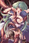  cencored green_hair long_hair monster niplees nipples rape tentacle 