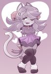 2026 animal_humanoid bell_accessory biped bodily_fluids bottomwear breasts cat_humanoid clothed clothing cross-popping_vein cute_fangs dancewear deltarune digital_drawing_(artwork) digital_media_(artwork) dipstick_tail english_description eyelashes fangs felid felid_humanoid feline feline_humanoid female female_humanoid front_view full-length_portrait fur grey_body grey_fur grey_hair grey_skin hair heart_symbol humanoid inner_ear_fluff irritable_ghost_(deltarune) jewelry looking_at_viewer maciemacchi mad_mew_mew mammal mammal_humanoid markings mew_mew_(undertale) multicolored_body multicolored_fur necklace one_eye_closed portrait seven_flowers skirt solo sweat sweatdrop tail tail_markings teeth thick_thighs tuft tutu two_tone_body two_tone_fur undertale_(series) white_body white_fur white_inner_ear_fluff wide_hips