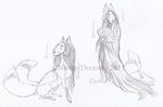  annoying_watermark avoid_posting canine fan feral folklore fox foxfire human japan kitsune mask multiple_tails noh sketch standing tail thornwolf 