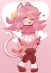 2026 animal_humanoid bell_accessory biped bodily_fluids bottomwear breasts cat_humanoid clothed clothing cute_fangs dancewear deltarune digital_drawing_(artwork) digital_media_(artwork) dipstick_tail english_description eyelashes fangs felid felid_humanoid feline feline_humanoid female female_humanoid front_view full-length_portrait fur hair heart_symbol humanoid inner_ear_fluff jewelry looking_at_viewer maciemacchi mammal mammal_humanoid markings mew_mew_(undertale) multicolored_body multicolored_fur necklace one_eye_closed pink_(deltarune) pink_body pink_fur pink_hair portrait seven_flowers skirt solo sweat sweatdrop tail tail_markings tan_body tan_skin teeth thick_thighs tuft tutu two_tone_body two_tone_fur undertale_(series) white_body white_fur white_inner_ear_fluff wide_hips