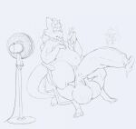 4_toes 5_fingers anthro balls big_balls big_penis bodily_fluids chair digital_media_(artwork) dragon ejaculation eyes_closed eyewear fan_(object) fanning fanning_self feet fingers frutigercum fur furniture furred_dragon furred_scalie genital_fluids genitals glass glasses hi_res huge_balls huge_penis humanoid_genitalia humanoid_penis hyper hyper_balls hyper_genitalia hyper_penis male monochrome mythological_creature mythological_scalie mythology nipples nude nude_anthro nude_male on_chair penis scalie sitting sitting_on_chair sketch solo tail todd_(sad_tomato) toes
