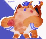 6:5 animated animated_gif balls barazoku big_balls big_penis bound charizard clothing coach crouching erection feet footwear generation_1_pokemon genitals hat hat_over_eyes headgear headwear humanoid_genitalia humanoid_penis loop male morinetsu muscular muscular_male nintendo nipples nude pecs penis pokemon pokemon_(species) short_playtime simple_background socks solo uneven_balls vein veiny_muscles whistle_(object) whistling