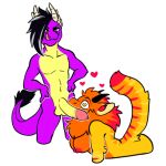 1:1 all_fours alpha_channel anthro areola balls black_hair body_worship breasts butt dalys_sparklederg dichromatic_eyes dragon duo erection female foreplay genital_worship genitals grey_hair hair hands_on_own_hips heart_pupils heart_symbol henri_(rypoint) horn imminent_oral interspecies interspecies_romance kwakapaint looking_pleasured makeup male male/female mane markings mascara mythological_creature mythological_scalie mythology nardoragon nipples nude orange_body orange_hair orange_mane penile penis penis_in_face penis_on_face penis_tip penis_worship purple_body ridged_penis romantic romantic_couple scalie simple_background smile smirk sniffing standing striped_markings striped_tail stripes tail tail_markings telegram_sticker tongue transparent_background yellow_body