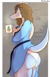 2026 5_fingers abstract_background anthro arm_under_breasts artist_name bathrobe big_breasts big_butt blue_bathrobe blue_body blue_clothing blue_robe blue_scales border bra breasts brown_hair bubble_butt butt cavemanon_studios clothing coffee_mug curvy_figure davidsanchan digital_drawing_(artwork) digital_media_(artwork) dinosaur dorsal_frill eyelashes female fingers frill_(anatomy) glistening glistening_body glistening_breasts glistening_butt glistening_legs glistening_scales glistening_tail glistening_thighs hair head_crest head_frill hi_res huge_thighs i_wani_hug_that_gator light_body light_scales long_hair long_tail looking_at_viewer looking_back looking_back_at_viewer mature_anthro mature_female multicolored_body multicolored_scales panties prehistoric_species reptile robe saurischian scales scalie sharp_teeth snaggle_teeth snout solo sophia_payne spinosaurid spinosaurus tail teal_eyes teeth text theropod thick_thighs two_tone_body two_tone_scales underwear voluptuous voluptuous_anthro voluptuous_female watermark white_border white_bra white_clothing white_panties white_underwear wide_hipped_anthro wide_hipped_female wide_hips
