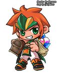  chest chibi grand_chase green_eyes orange_hair pack ryan tagme 