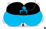 aliasing anthro artist_logo artist_name bar_emanata bedroom_eyes big_butt blue_body bubble_butt butt butt_expansion clothed clothing crossdressing curvy_figure digital_media_(artwork) dress emanata expansion eyelashes femboy flash_emanata footwear geometric_background hands_on_hips hi_res high_heels hose hose_in_mouth hose_inflation huge_butt hyper hyper_butt inflation lizard lizardman_(slack_wyrm) logo looking_at_viewer male narrowed_eyes reptile scales scalie seductive shoes signature simple_background slack_wyrm small_waist solo text thatdawgmurray thick_thighs wasp_waist wide_hips