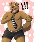  adios black_nose blush canine chubby dog male mammal necktie solo tail the_farewelled topless underwear 