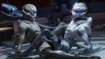 16:9 3d_(artwork) 4k absurd_res alien bioware celius_acillion digital_media_(artwork) duo electronic_arts female female/female hi_res humanoid male mass_effect pec4kin sex tribadism turian vaginal valia_acillion vetra_nyx widescreen