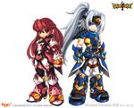  blue_eyes elesis grand_chase lass long_hair red_eyes red_hair revamp tagme white_hair 