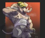 5_fingers abs absurd_res anthro balls barazoku baseball_cap big_balls big_muscles big_pecs big_penis black_nipples bodily_fluids bottomwear bottomwear_down clothed clothing digital_media_(artwork) ear_piercing ear_ring elephant elephantid erection fingers forearm_muscles foreskin genital_fluids genitals grey_body hand_on_penis hat headgear headwear hi_res humanoid_genitalia humanoid_penis jewelry luceneko male mammal markings muscular muscular_anthro muscular_male navel nipples pants pants_down partially_clothed partially_clothed_anthro partially_clothed_male pecs penis piercing portrait precum proboscidean proboscis_(anatomy) ring_piercing shirt signature simple_background solo tail tail_tuft tank_top thick_penis three-quarter_portrait topwear translucent translucent_clothing translucent_shirt translucent_tank_top translucent_topwear tribal tribal_markings trunk_(anatomy) tuft tusks vein veiny_penis wet_tank_top white_clothing white_shirt white_tank_top white_topwear