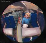 absurd_res all_fours blush bodily_fluids camera_view canid canine clothed clothed_male clothing crotch_sniffing duo exhibitionism fisheye_lens genital_fluids genitals hi_res hyena male male/male mammal milkypupppy nude penis penis_sniffing precum public public_transportation recording security security_camera sex sniffing tongue train vehicle