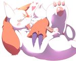  &hearts; anus balls blush chubby claws erection fur fur_markings hindpaw kemono male nintendo nude overweight paws penis pixiv plain_background pok&#233;mon pok&eacute;mon pose sigenoya solo spreading tapering_penis tongue tongue_out unknown_artist video_games white_background white_fur zangoose 