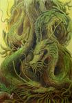  couple dragon elemental entwined fantasy feral leaves lying mushroom nature satokivi tree wood 