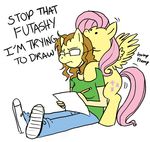  &middot;_&middot; anthro cartoonlion cartoonlion_(character) creating_art cutie_mark drawing equine eyewear female feral fluttershy_(mlp) friendship_is_magic futashy_(mlp) glasses herm horse human humor humping interrupted interruption intersex mammal mask my_little_pony oc original_character pegasus pince-nez pony scowl wing_boner wings 