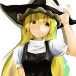  bad_id bad_pixiv_id blonde_hair hat kirisame_marisa long_hair siba_(joker) solo touhou yellow_eyes 