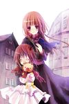  bad_id bad_pixiv_id crown dress frills long_hair mother_and_daughter multiple_girls ringo_komachi sakutarou scarf smile umineko_no_naku_koro_ni ushiromiya_maria ushiromiya_rosa 