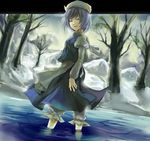  bad_id bad_pixiv_id blue_eyes blue_hair forest hat letty_whiterock nature rifsom short_hair solo tears touhou water 