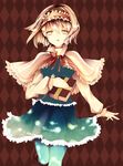  alice_margatroid blonde_hair blue_legwear book hairband otogi_kyouka pantyhose short_hair solo touhou yellow_eyes 