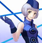  bad_id bad_pixiv_id elizabeth_(persona) gloves hat persona persona_3 short_hair silver_hair smile solo takahito yellow_eyes 