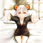  animal_ears bad_id bad_pixiv_id carry_me foreshortening looking_at_viewer mouse_ears nazrin nuko-d outstretched_arms outstretched_hand red_eyes short_hair silver_hair solo touhou 