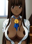  bell breasts dark_skin large_breasts long_hair window 