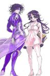  blush book dress junas mankintan psyren purple_hair riko_hachiboshi sketch 