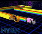  cat crossover feline light_cycle nyan_cat poptart rainbow tron 