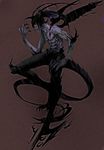  demon devilman fudou_akira highres male male_focus simple_background tail wings yellow_eyes 