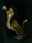  black_hair blood brown_hair dark feline female hair leopard mammal solo spots struggle tears tsareia violence 