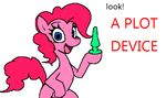  buttplug english_text equine eyelashes female feral friendship_is_magic fur hair happy horse looking_at_viewer mammal my_little_pony open_mouth pink_fur pink_hair pinkie_pie_(mlp) plot_device pony sex_toy showing solo text tongue 
