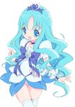  blue_eyes blue_flower blue_hair blue_rose bow brooch choker cure_marine dress flower hair_ornament hair_ribbon hairpin heart heartcatch_precure! hogeroh jewelry kurumi_erika long_hair magical_girl panties precure ribbon rose solo thighhighs underwear white_legwear wrist_cuffs 