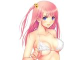  bikini blue_eyes original pink_hair swimsuit taka_tony white 