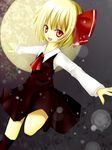  blonde_hair full_moon hair_ribbon harukaruha moon red_eyes ribbon rumia short_hair solo touhou 