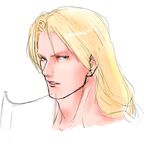  balrog blonde_hair blue_eyes lips long_hair male_focus mask mask_removed nose portrait solo street_fighter tojo_(isolation-lovesick) 