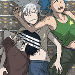  3boys black_star death_the_kid male soul_eater soul_eater_evans tagme 