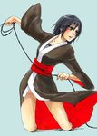  black_eyes black_hair blush japanese_clothes kneeling naruto shizune_(naruto) solo yonata 