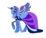  alicorn beads blue_hair dress emerald-glaceon equine female feral friendship_is_magic hair hasbro horn horse long_hair mammal my_little_pony pegacorn plain_background princess_luna_(mlp) solo transparent_background winged_unicorn wings 