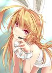  animal_ears blonde_hair bunny_ears cuffs headset long_hair milla_maxwell solo tales_of_(series) tales_of_xillia wander_(cordabyss) 