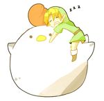  bad_id bad_pixiv_id bird blonde_hair drooling hat iyokanxxx link lowres lying male_focus pointy_ears sleeping solo the_legend_of_zelda the_legend_of_zelda:_ocarina_of_time young_link 