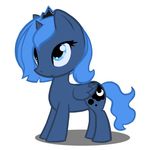  alicorn blue_hair crown cub cute cutie_mark equine female feral friendship_is_magic hair hasbro horn horse long_hair mammal my_little_pony nezbot pegacorn pony princess_luna_(mlp) solo tail winged_unicorn wings young 