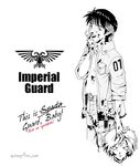  bandana blood chaos_(warhammer) cigarette crossover cyrillic english ikari_shinji imperial_guard laren_door male_focus monochrome nagisa_kaworu neon_genesis_evangelion parody pocket russian scar severed_head signature tattoo this_is_sparta translated warhammer_40k 