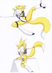  anthro bondage bound breasts canine chain digidredg digimon dripping female fox mammal nipple_piercing nipple_ring nipples open_mouth piercing plain_background pussy pussy_juice renamon rope simple_background solo spread_legs spreading wooden_horse 