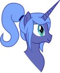  alicorn equine female feral friendship_is_magic hair hasbro horn horse long_hair mammal my_little_pony pegacorn pony ponytail portrait princess_luna_(mlp) smile solo unicorn 