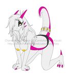  anthro babe breasts candyfoxy chick dragon female nipples panties pink pink_markings solo topless underwear watermark white white_body 