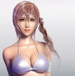  3d armband bikini_top blue_eyes breasts cleavage final_fantasy final_fantasy_xiii highres large_breasts md5_mismatch pink_hair serah_farron shiny shiny_skin side_ponytail sideboob solo strap_gap swimsuit underboob znz 