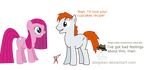  angel_(mlp) angel_batista crossover cupcakes dexter dexter_morgan dialogue diegotan dt equine fedora female friendship_is_magic hasbro hat horse knife lagomorph my_little_pony orange_hair pink_hair pink_skin pinkamena_diane_pie_(mlp) pinkie_pie_(mlp) plain_background pony rabbit transparent_background white_skin 