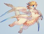  blue_eyes cute digitigrade dragon female feral flammie hair looking_at_viewer open_mouth ovopack plain_background secret_of_mana simple_background solo wings 
